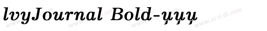 lvyJournal Bold字体转换